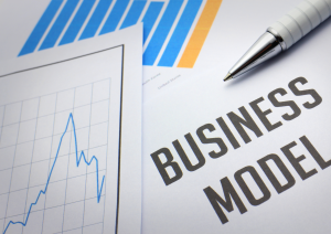 Menerapkan model bisnis.by canva